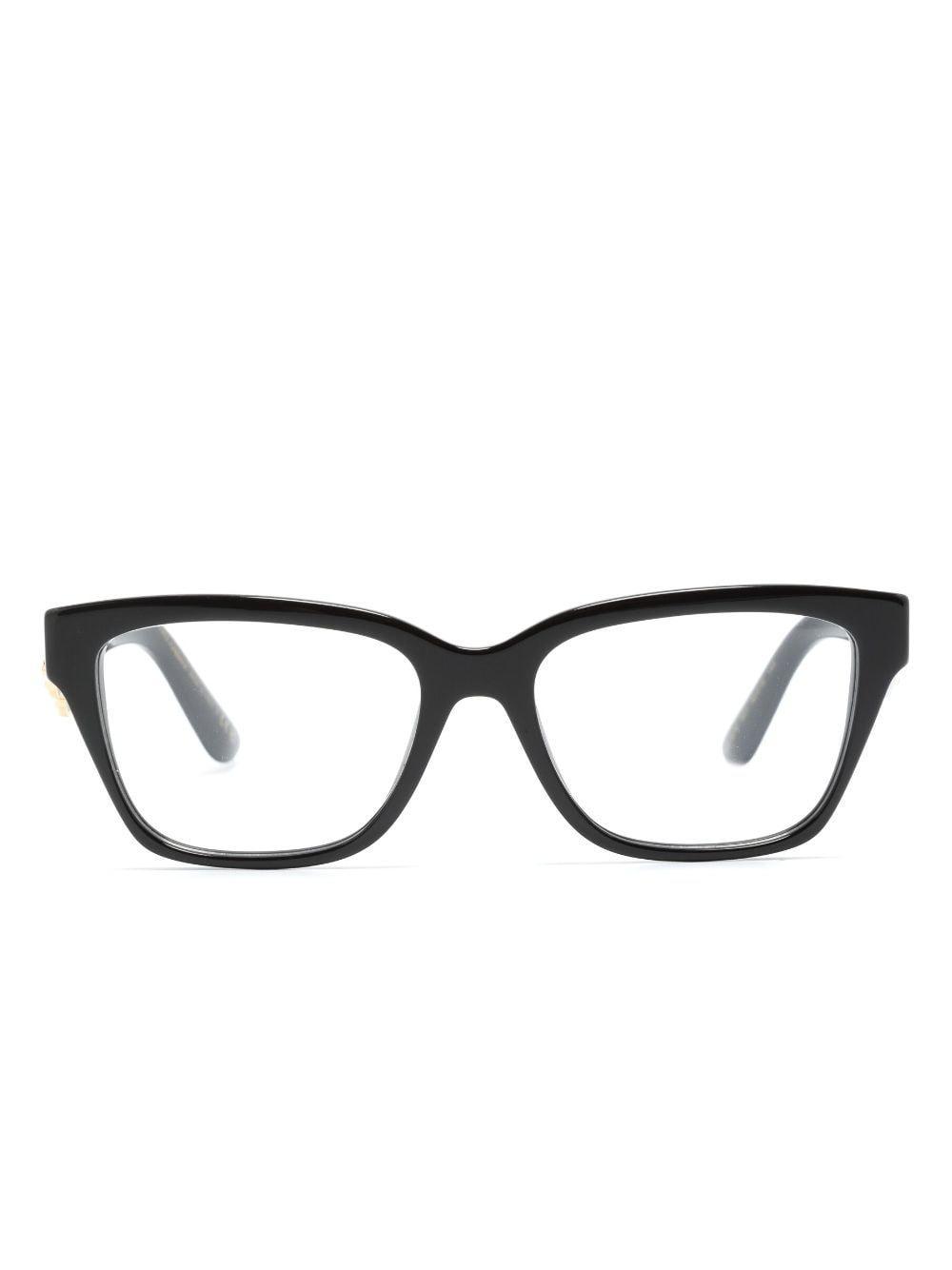 56mm Rectangle Optical Glasses In Black Product Image