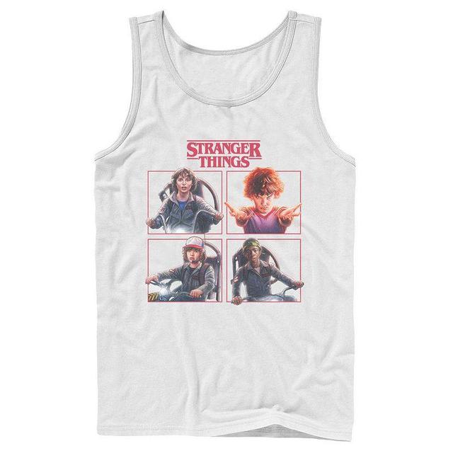 Mens Stranger Things Group Shot Box Up Logo Tank Top Product Image