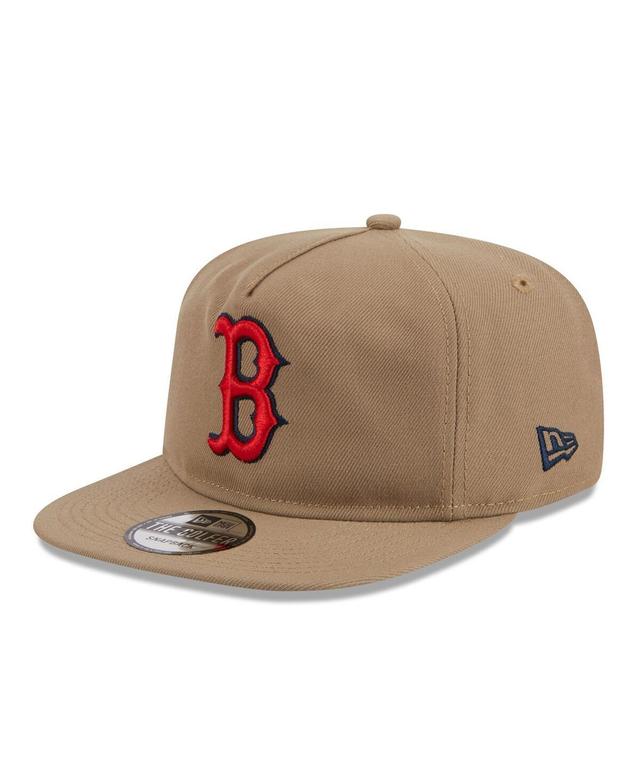 Mens New Era Khaki Boston Red Sox Golfer Adjustable Hat Product Image