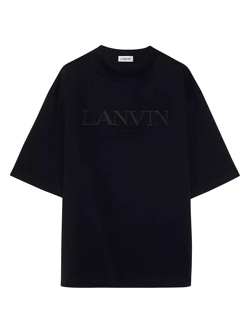 Oversized Logo Paris Embroidered T-Shirt Product Image