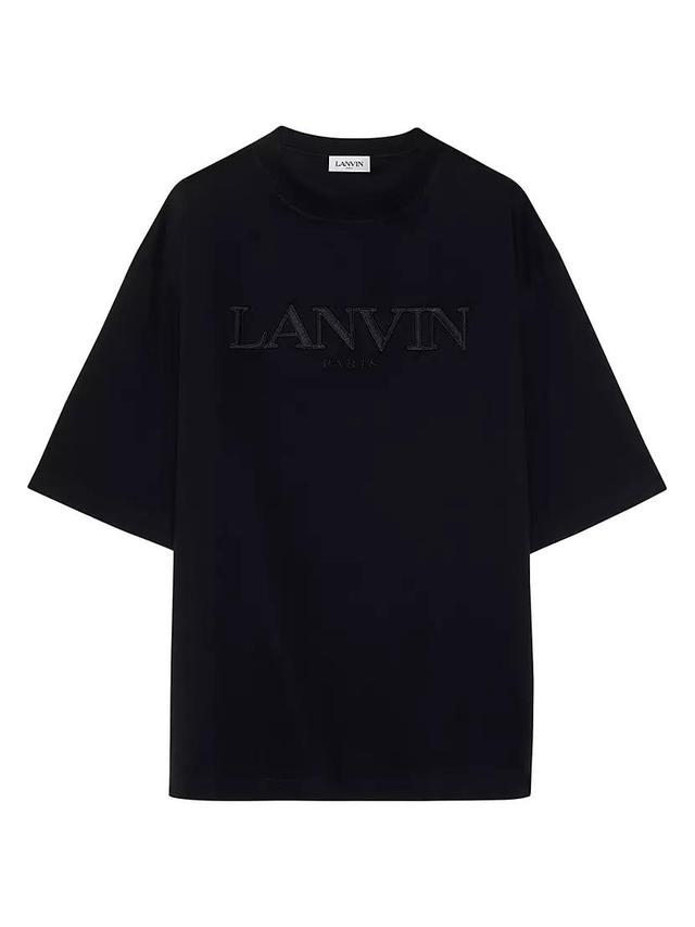 Oversized Logo Paris Embroidered T-Shirt Product Image