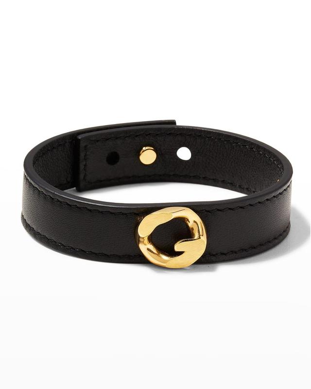 Mens G-Chain Golden Leather Bracelet Product Image