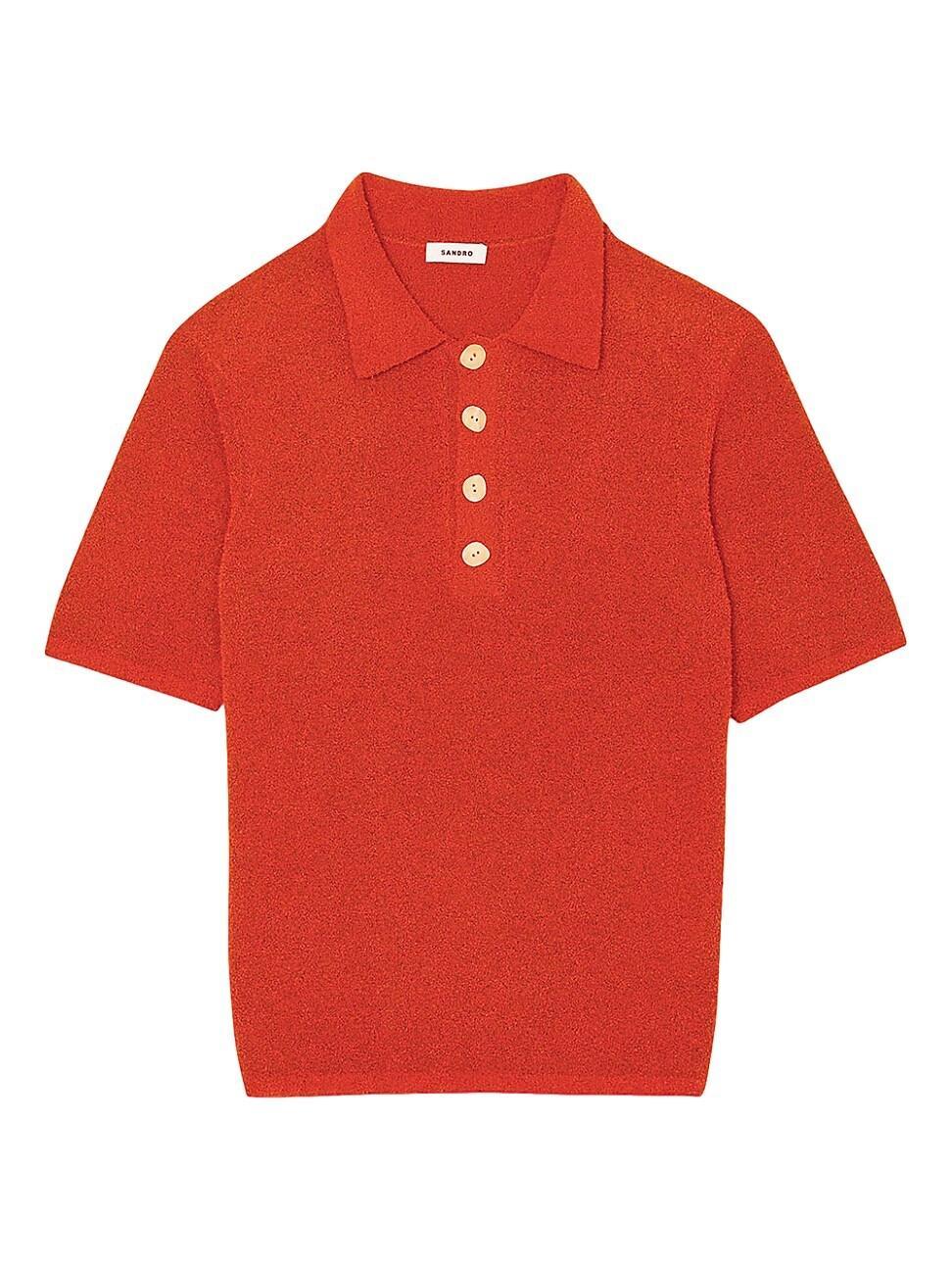 Mens Terry Knit Polo Shirt Product Image