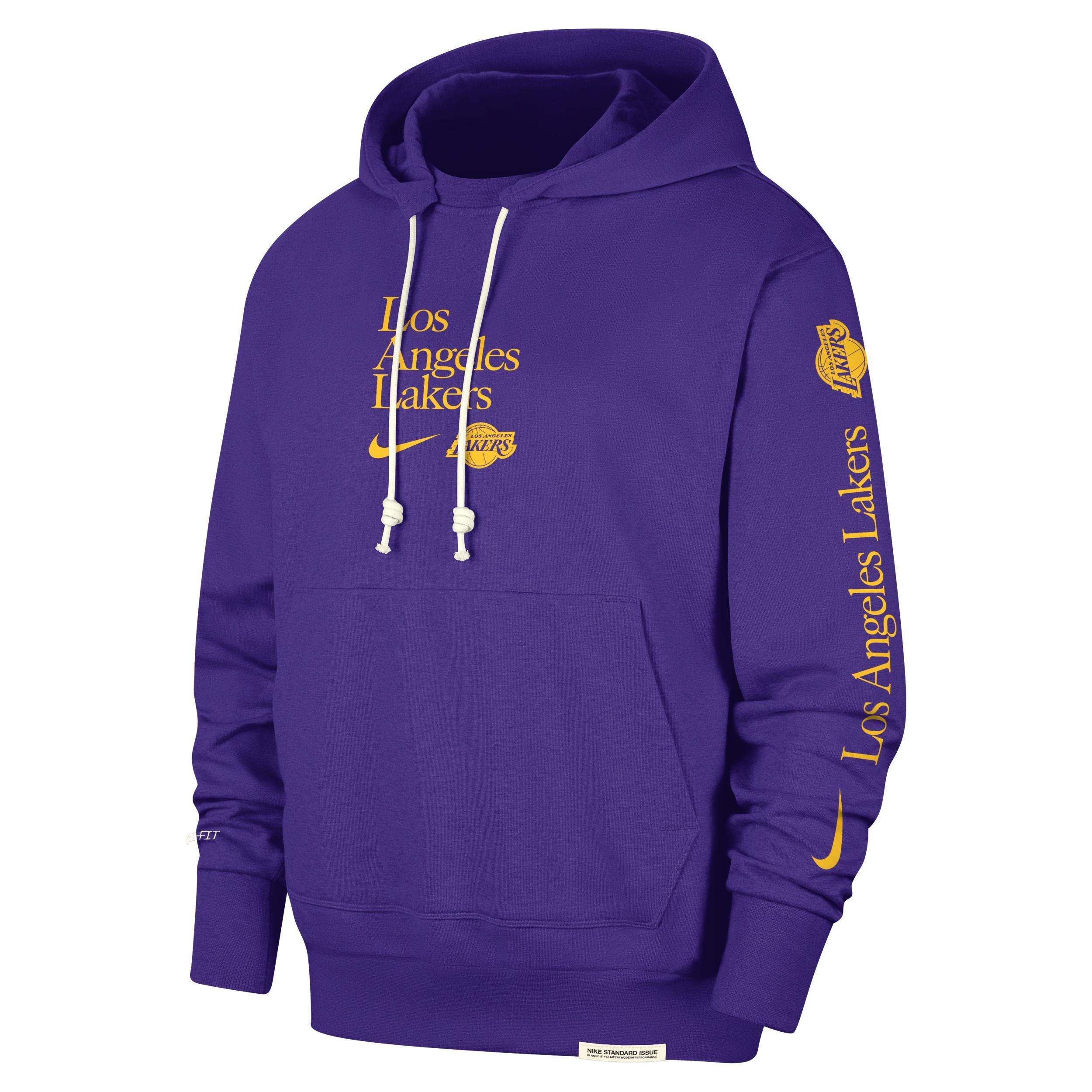 Los Angeles Lakers Standard Issue Courtside Nike Men's Dri-FIT NBA Hoodie Product Image