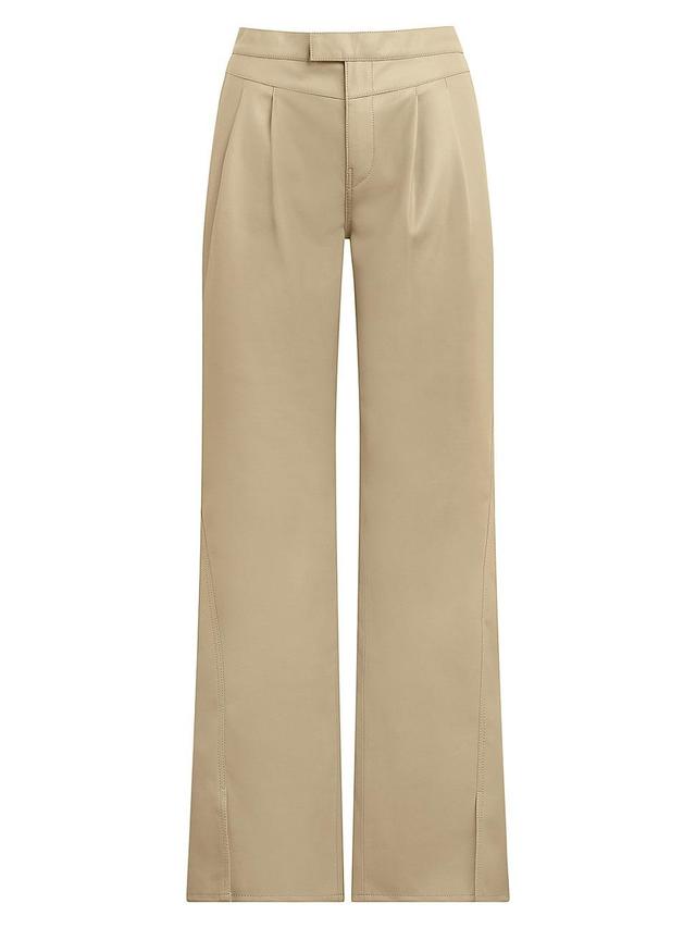 Womens Rosie Wide-Leg Vegan Leather Pants Product Image