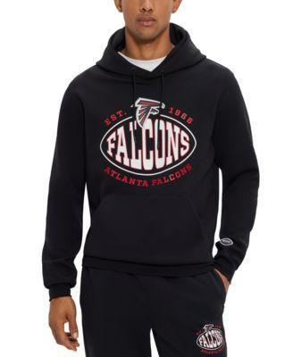 Boss Nfl Atlanta Falcons Cotton Blend Printed Regular Fit Hoodie Product Image