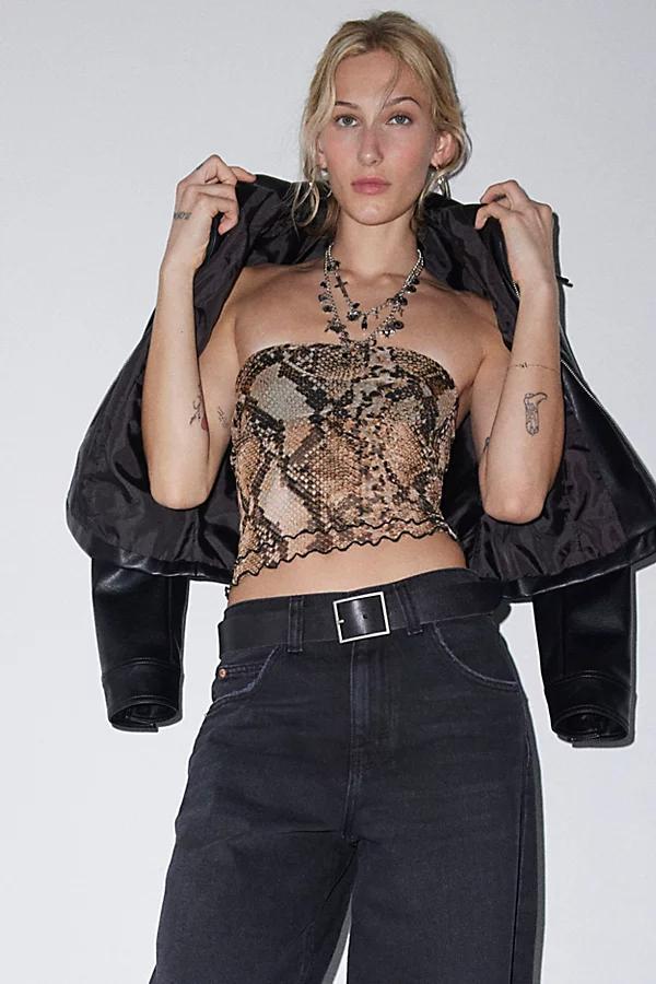 Silence + Noise Kori Printed Mesh Tube Top Womens at Urban Outfitters Product Image