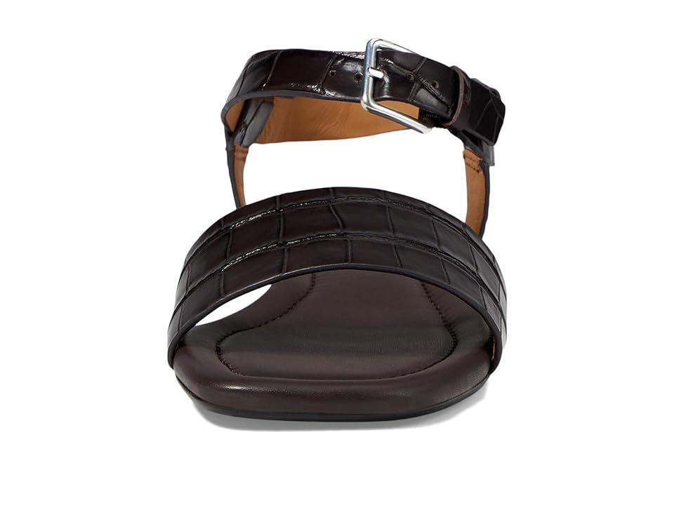 Madewell alicante ankle strap sandal - croc (Roasted Espresso) Women's Sandals Product Image