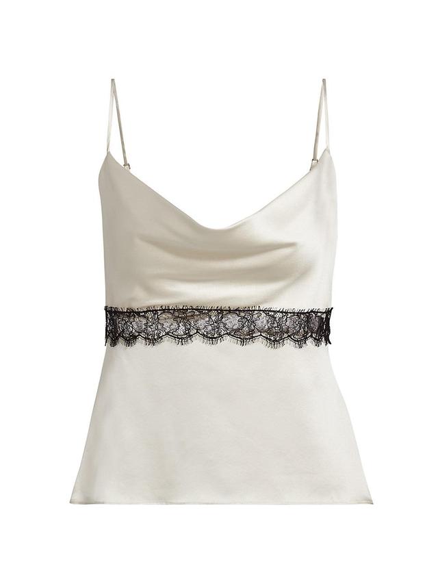 Womens Lace-Inset Silk Camisole Product Image