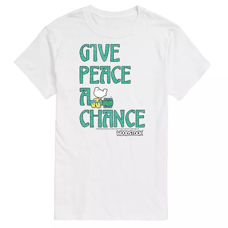 Mens Woodstock Give Peace A Chance Graphic Tee Product Image