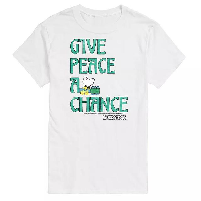 Mens Woodstock Give Peace A Chance Graphic Tee Product Image