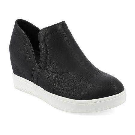 Journee Collection Cardi Womens Sneaker Wedges Black Product Image