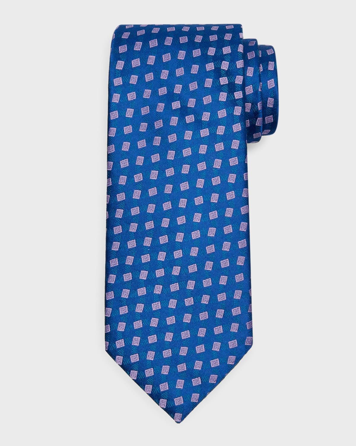 Mens Woven Geometric Silk Tie Product Image