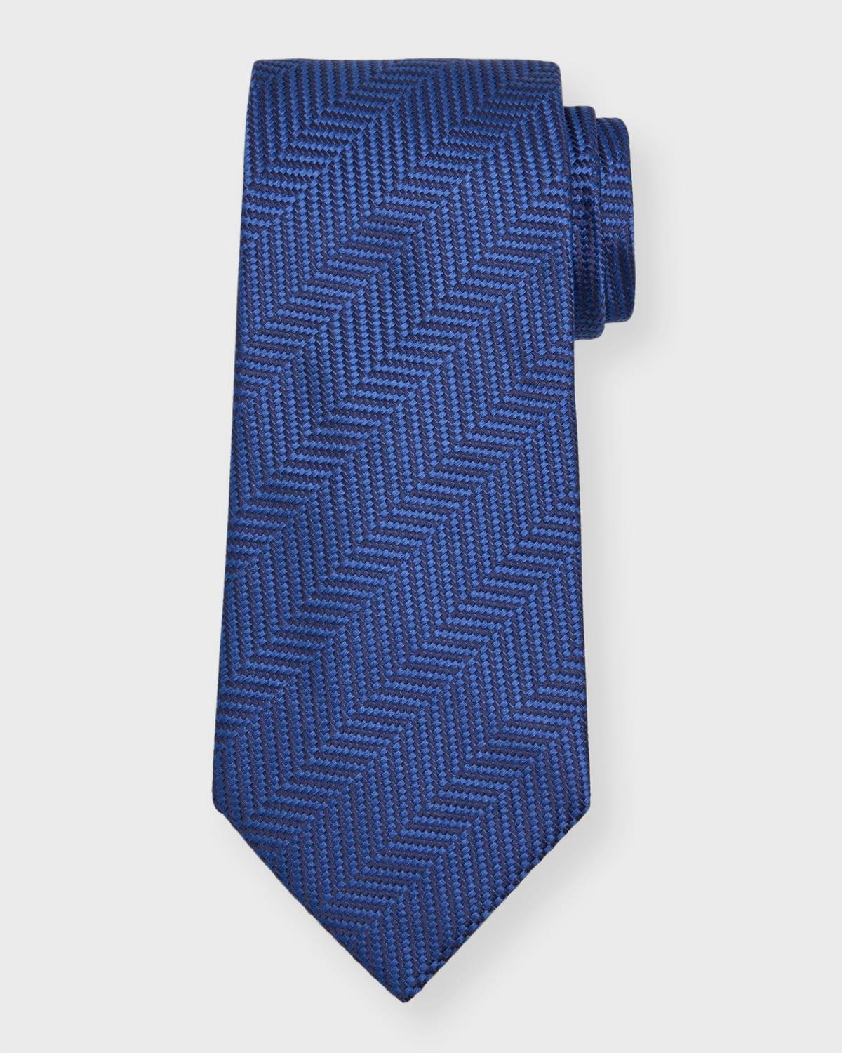 Mens Herringbone Silk Tie Product Image