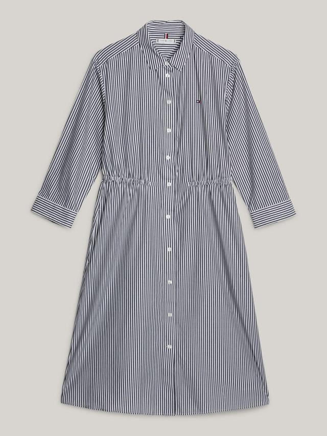 Tommy Hilfiger Women's Belted Stripe Midi Shirtdress Product Image