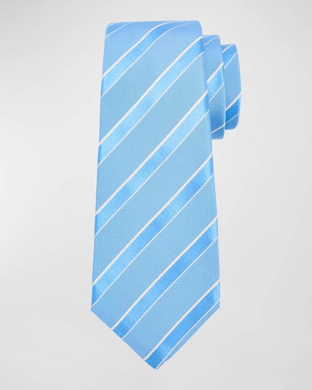 Mens Cotton-Silk Tonal Stripe Tie Product Image