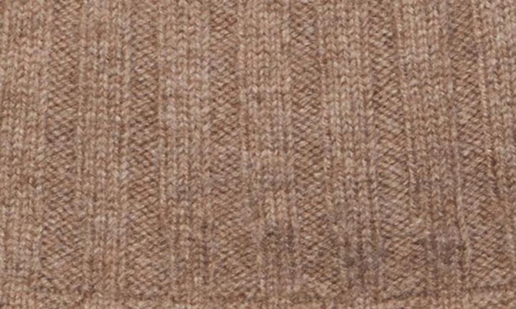 Wide-ribbed Cashmere Beanie In Biscuit Product Image