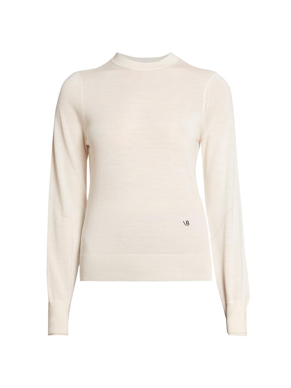 Womens Merino Wool Crewneck Sweater Product Image