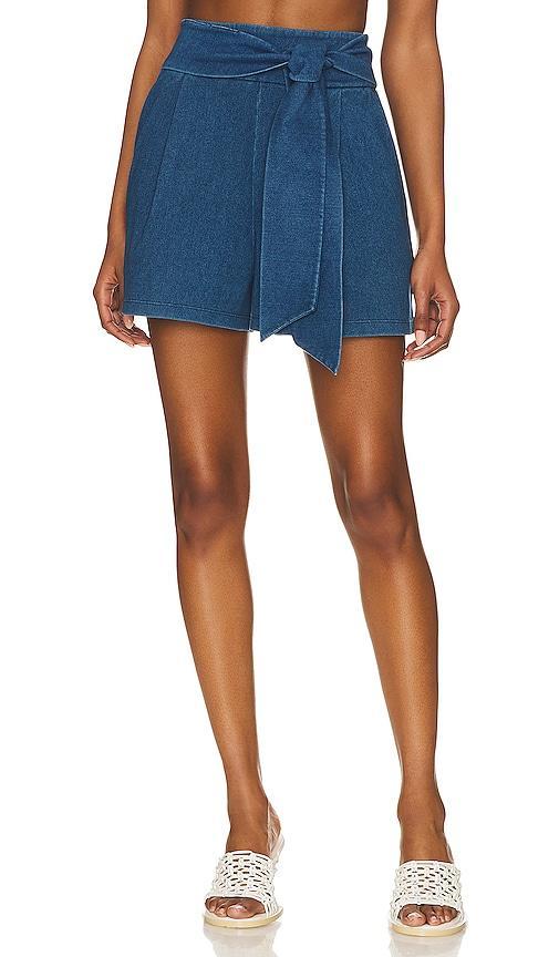 Susana Monaco Stretch Denim Shorts in Light Denim - Blue. Size L (also in XS, S, M). Product Image