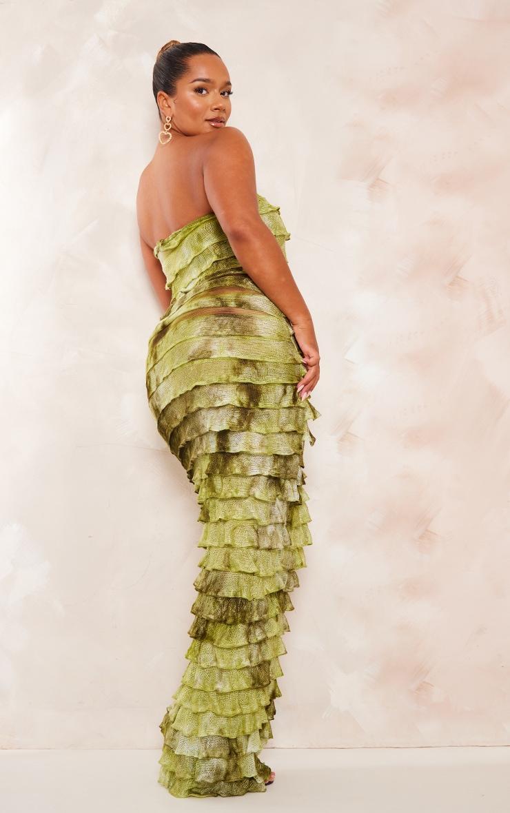 Shape Green Ombre Frill Edge Bandeau Maxi Dress Product Image