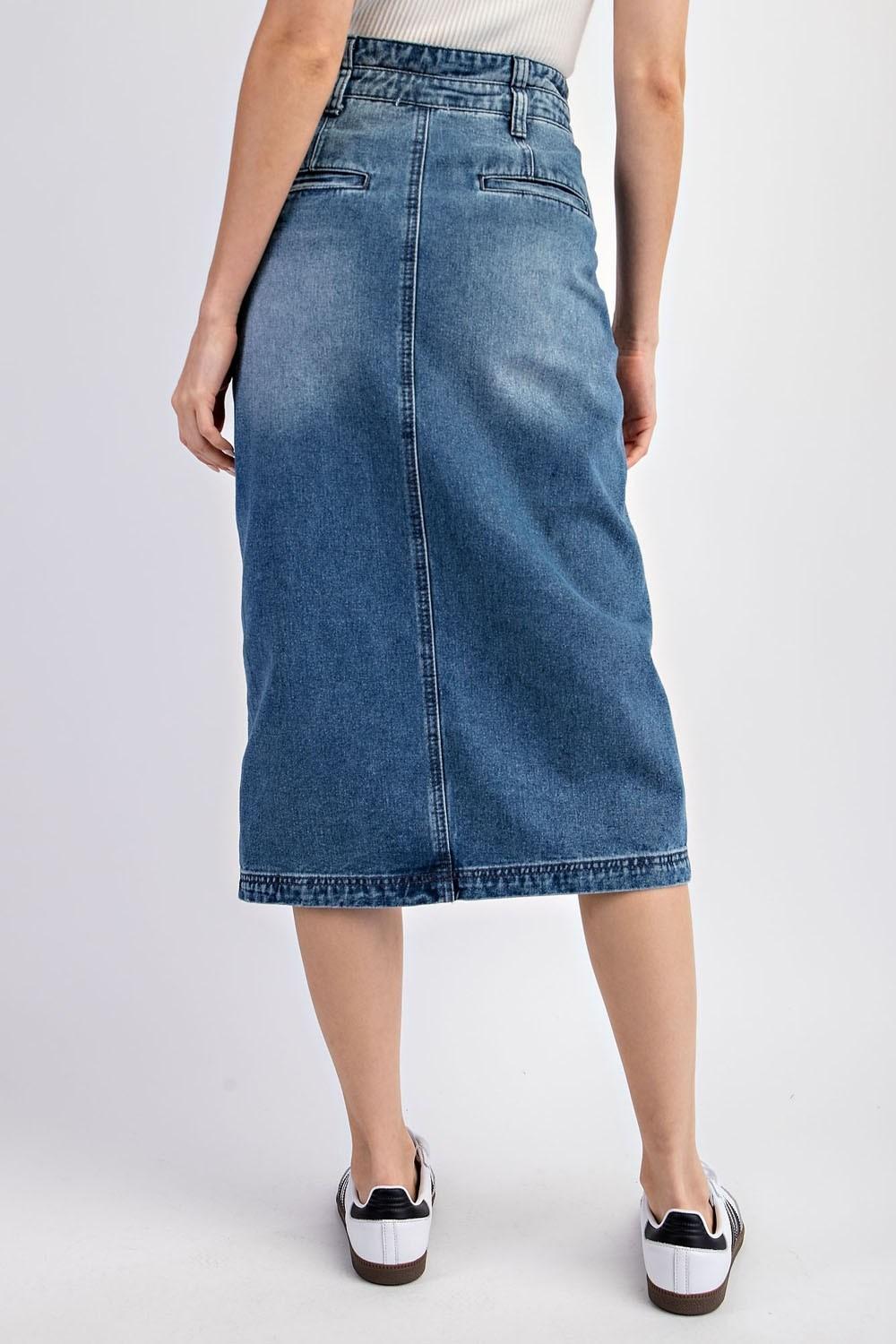 Denim Midi Skirt Product Image