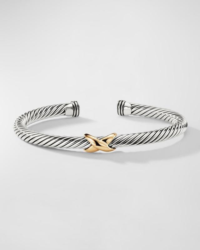 Womens Cable X Bracelet With 18K Yellow Gold Product Image