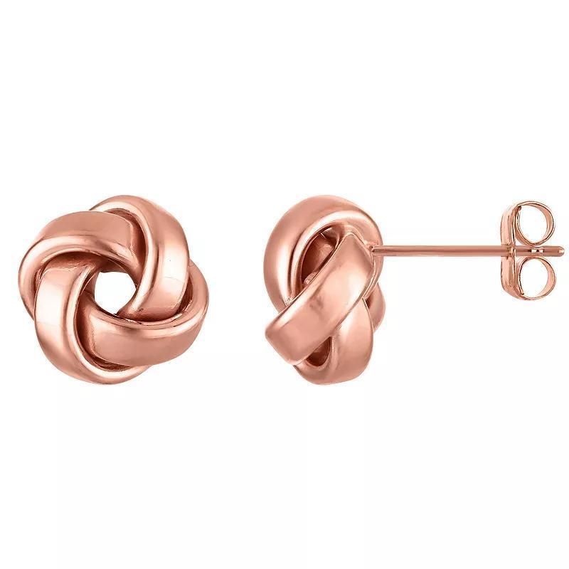 Giorgio di Vicenza 14k White Gold Love Knot Earrings, Womens, 14k Rose Gold Product Image