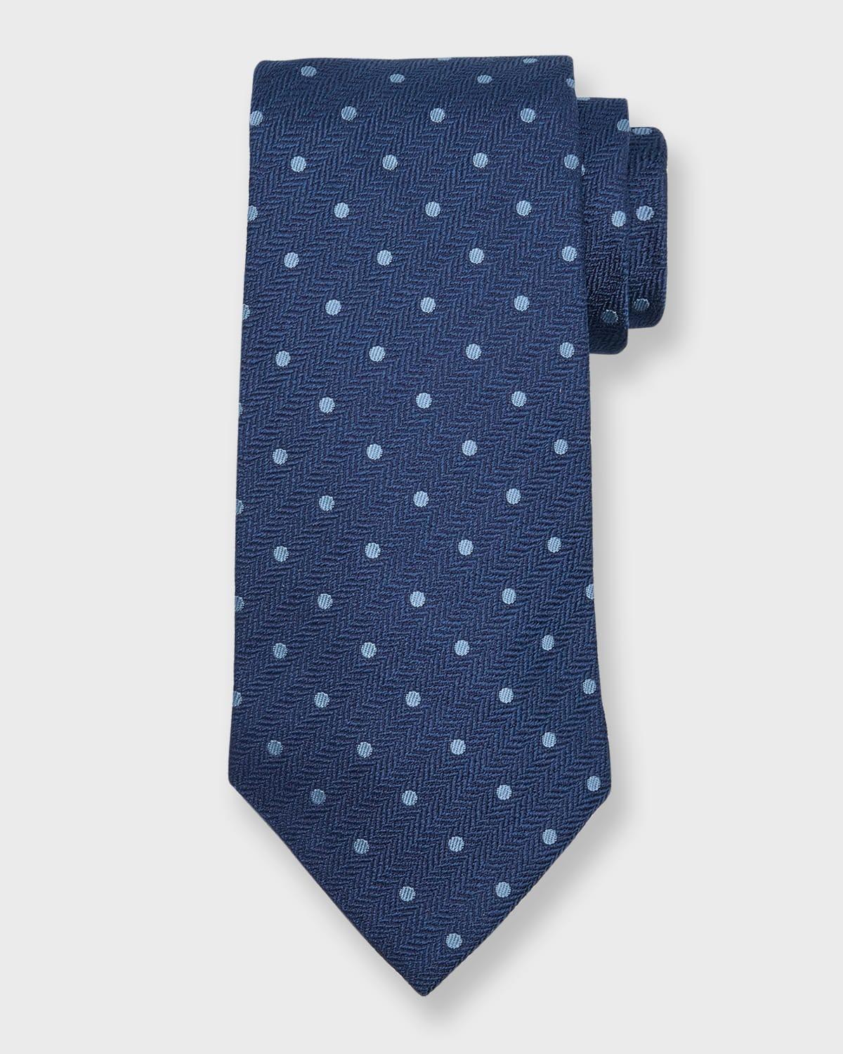 Mens Polka Dot Silk Tie Product Image