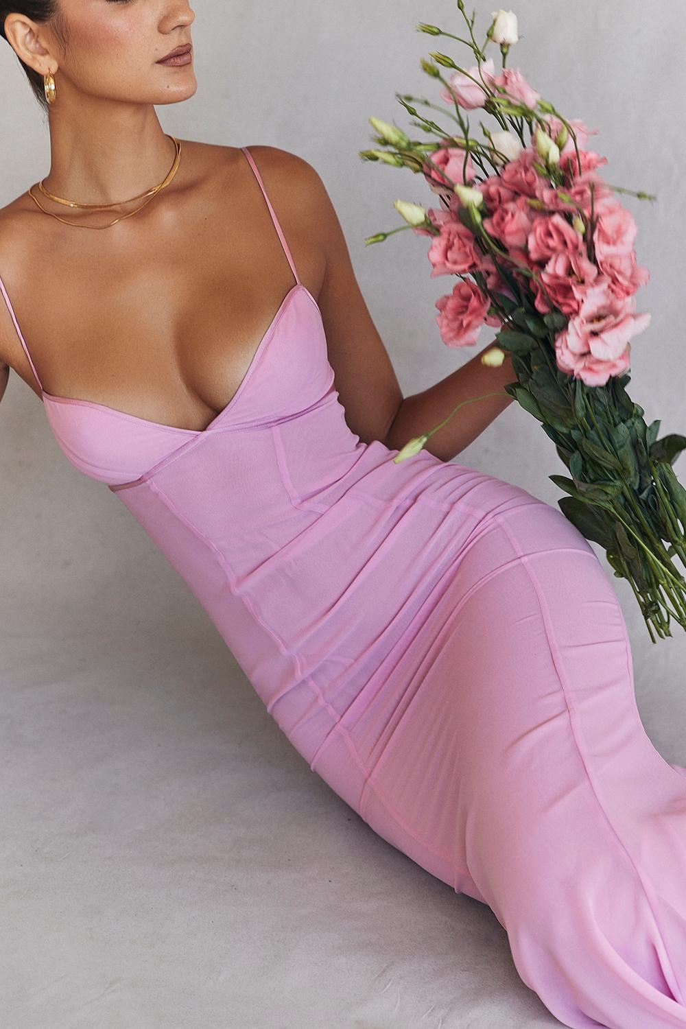 Loren Pink Maxi Dress Product Image