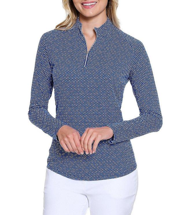 Sport Haley Multi Print Tempo Mock Neck Long Sleeve Pullover Product Image