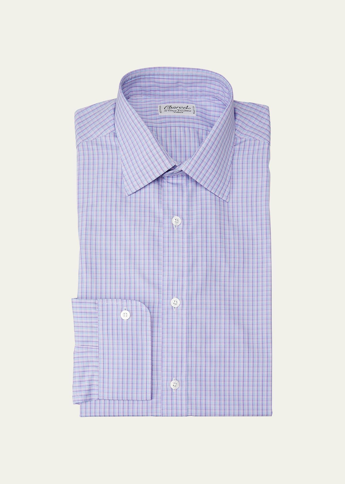 Mens Mirco-Check Dress Shirt Product Image