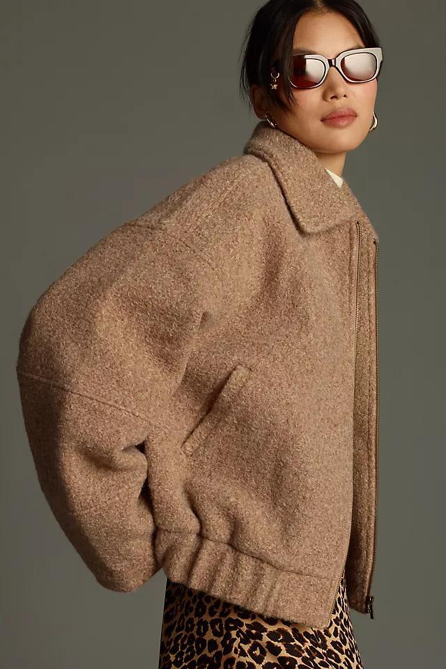 By Anthropologie Oversized Soft Bomber Jacket Product Image