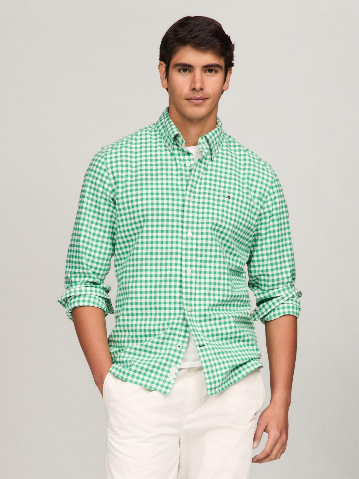 Tommy Hilfiger Men's Regular Fit Gingham Oxford Shirt Product Image