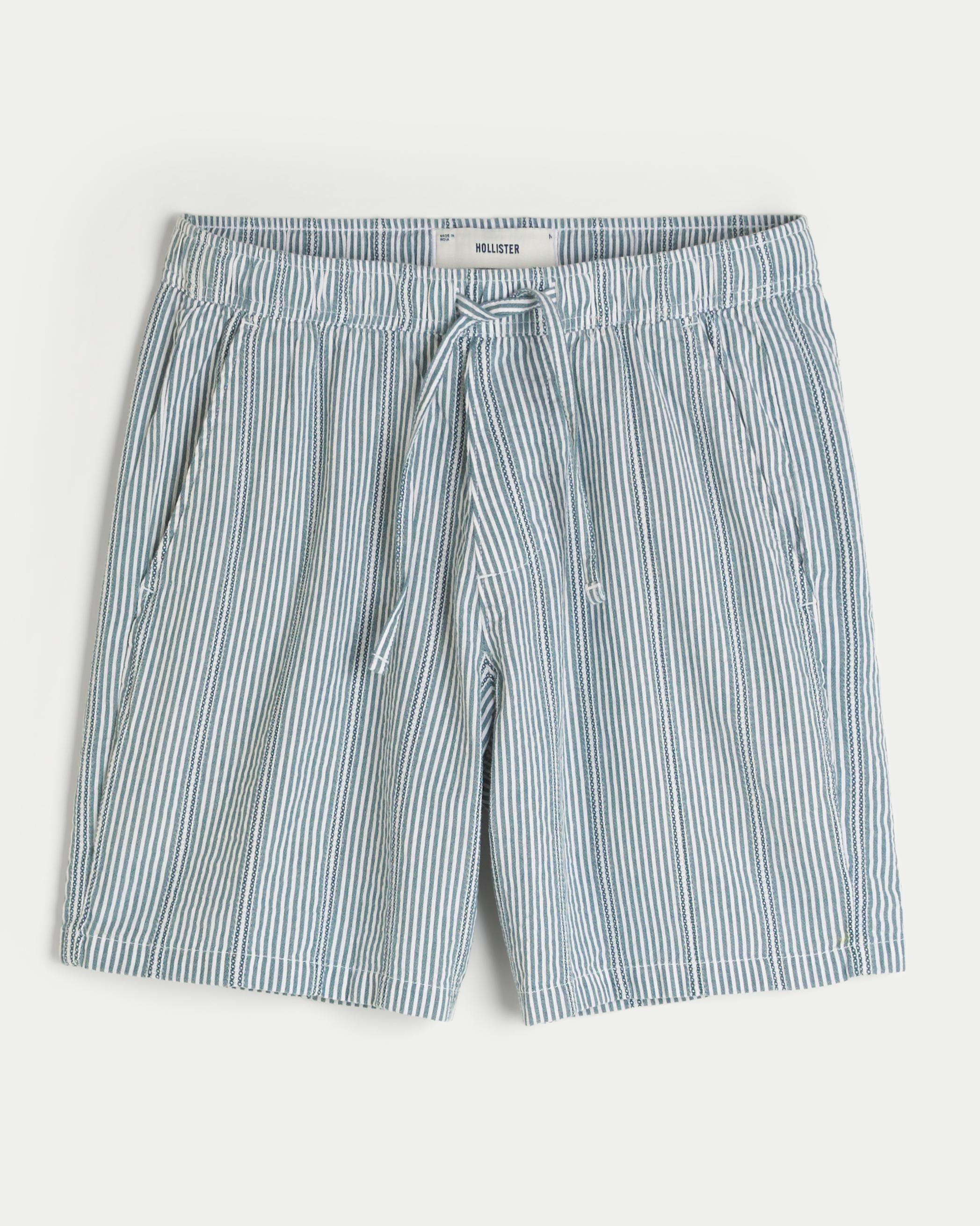 Above-the-Knee Crinkle Cotton Shorts Product Image