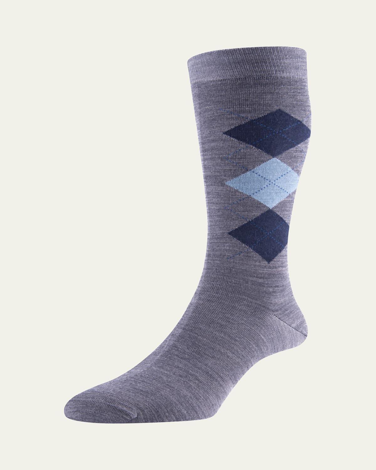 Men's Locke Argyle Merino Socks Product Image