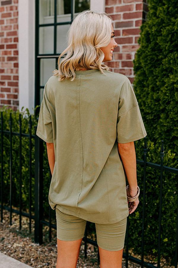 Stay Updated Shift Tee In Sage Product Image