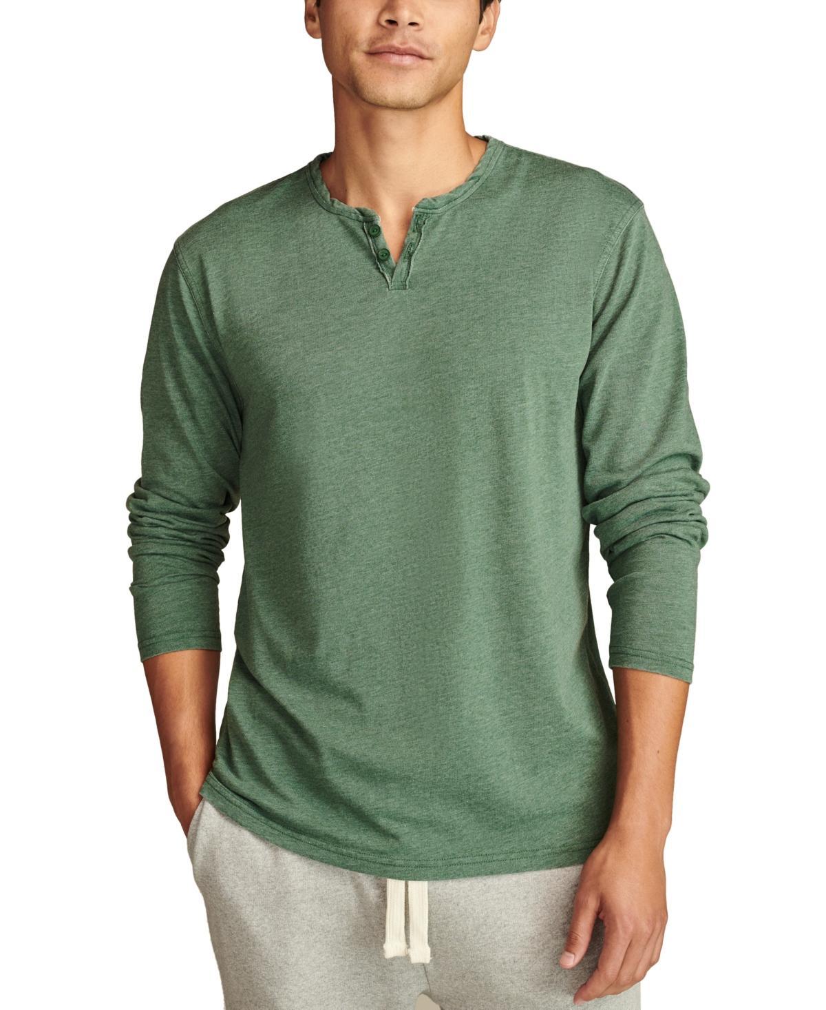 Lucky Brand Mens Long Sleeve Burnout Notch Shirt Product Image