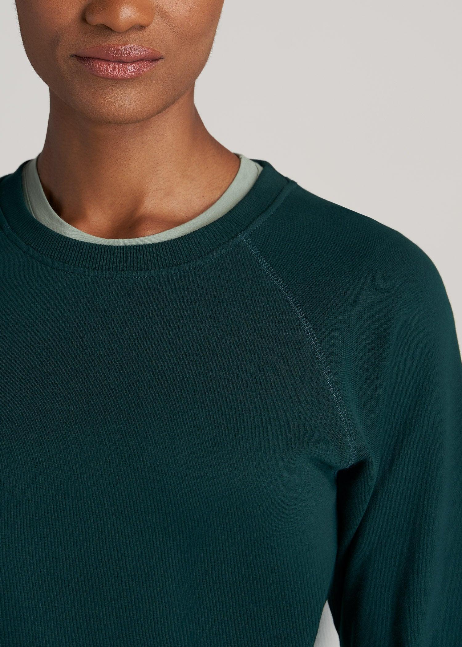 Wearever French Terry Women's Tall Crewneck Sweatshirt in Emerald Product Image