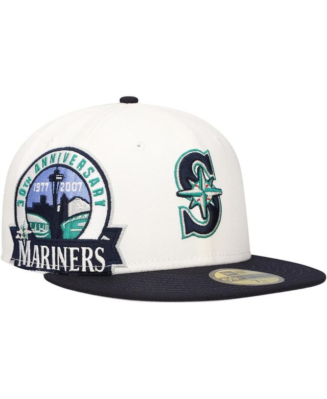 Mens New Era /Navy Seattle Mariners Major Sidepatch 59FIFTY Fitted Hat Product Image