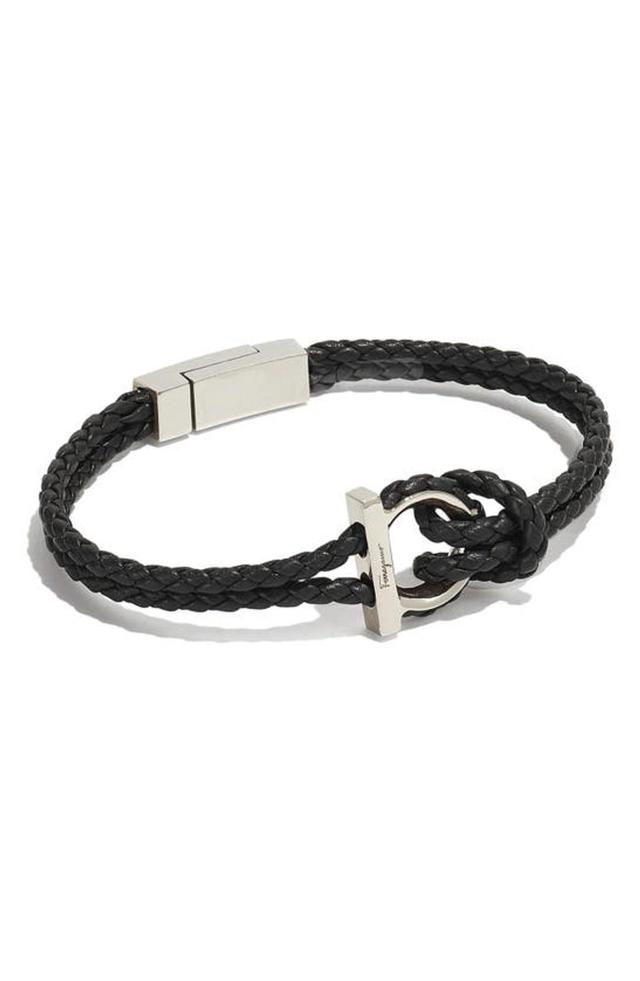 Mens Braided Leather Bracelet Product Image