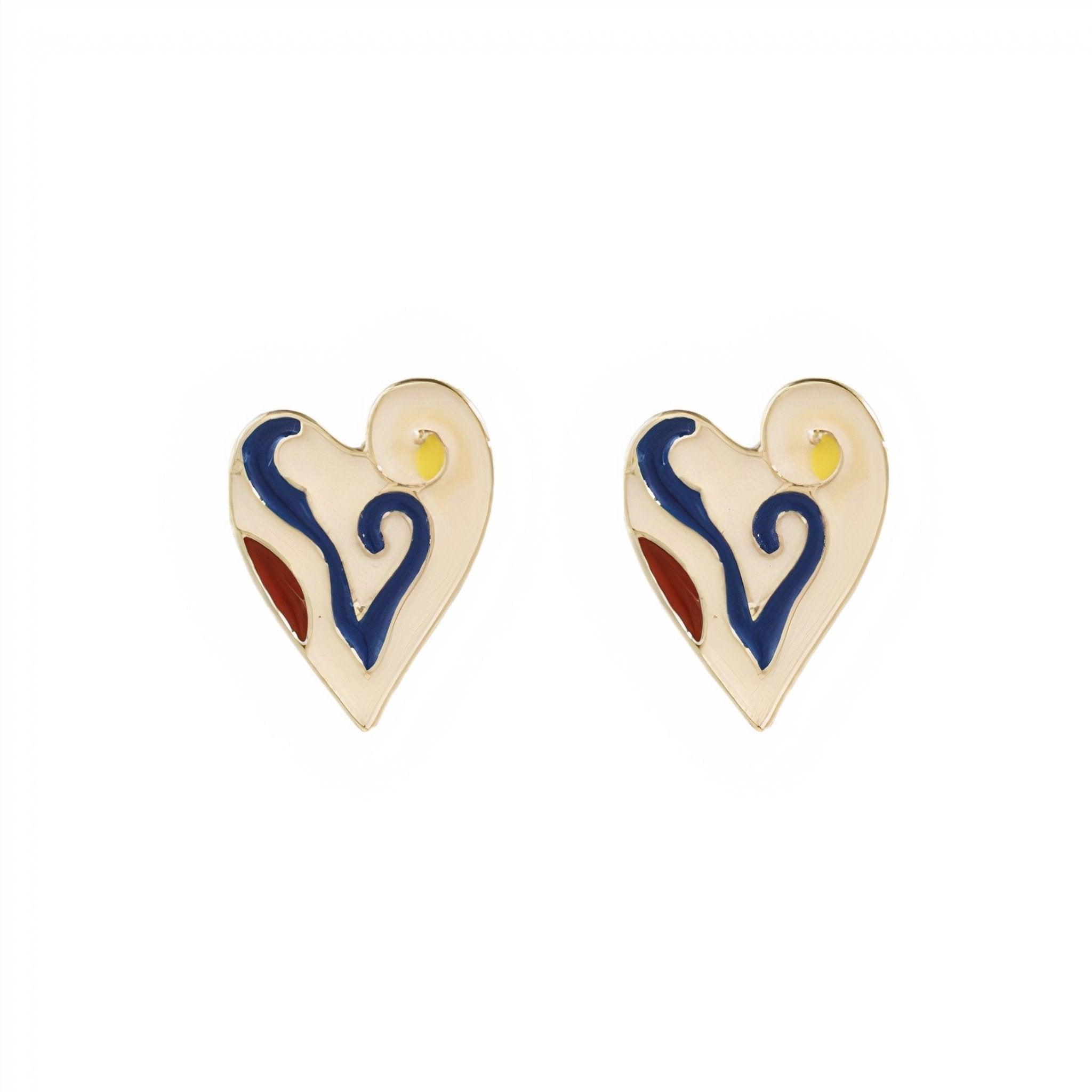 CB Heart Stud Earrings Product Image