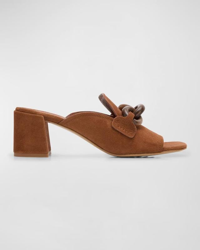 Umita Suede Chain Loafer Mules Product Image