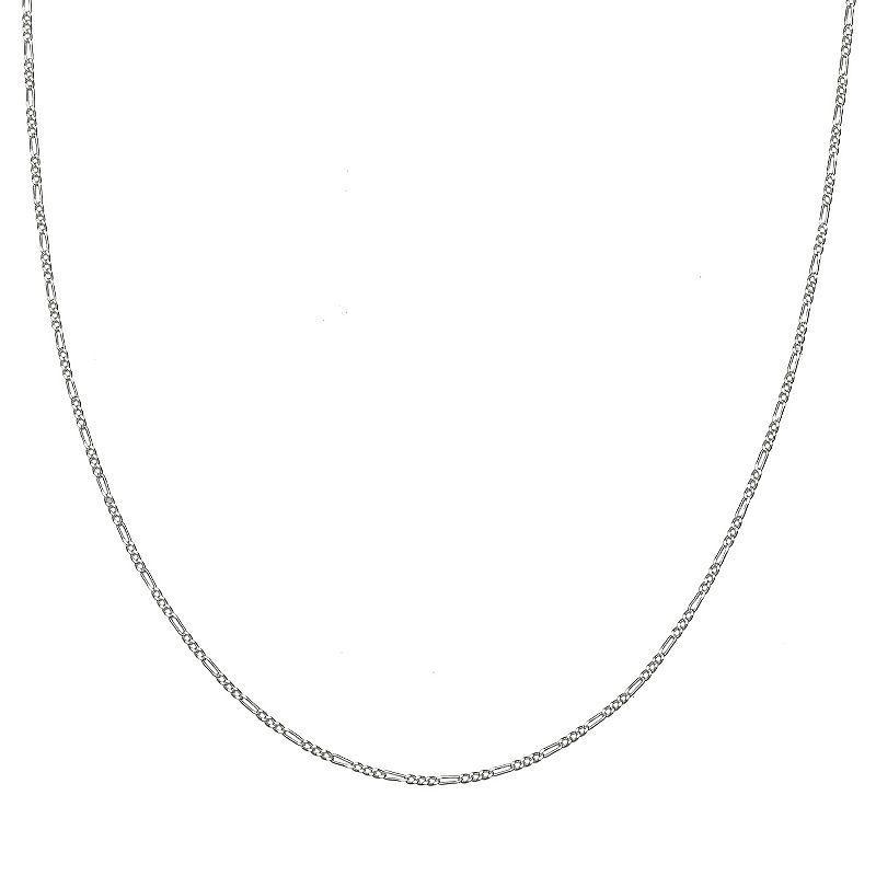 PRIMROSE Sterling Silver Figaro Chain Necklace, Women's, Size: 18", Grey - Size: 18" Product Image