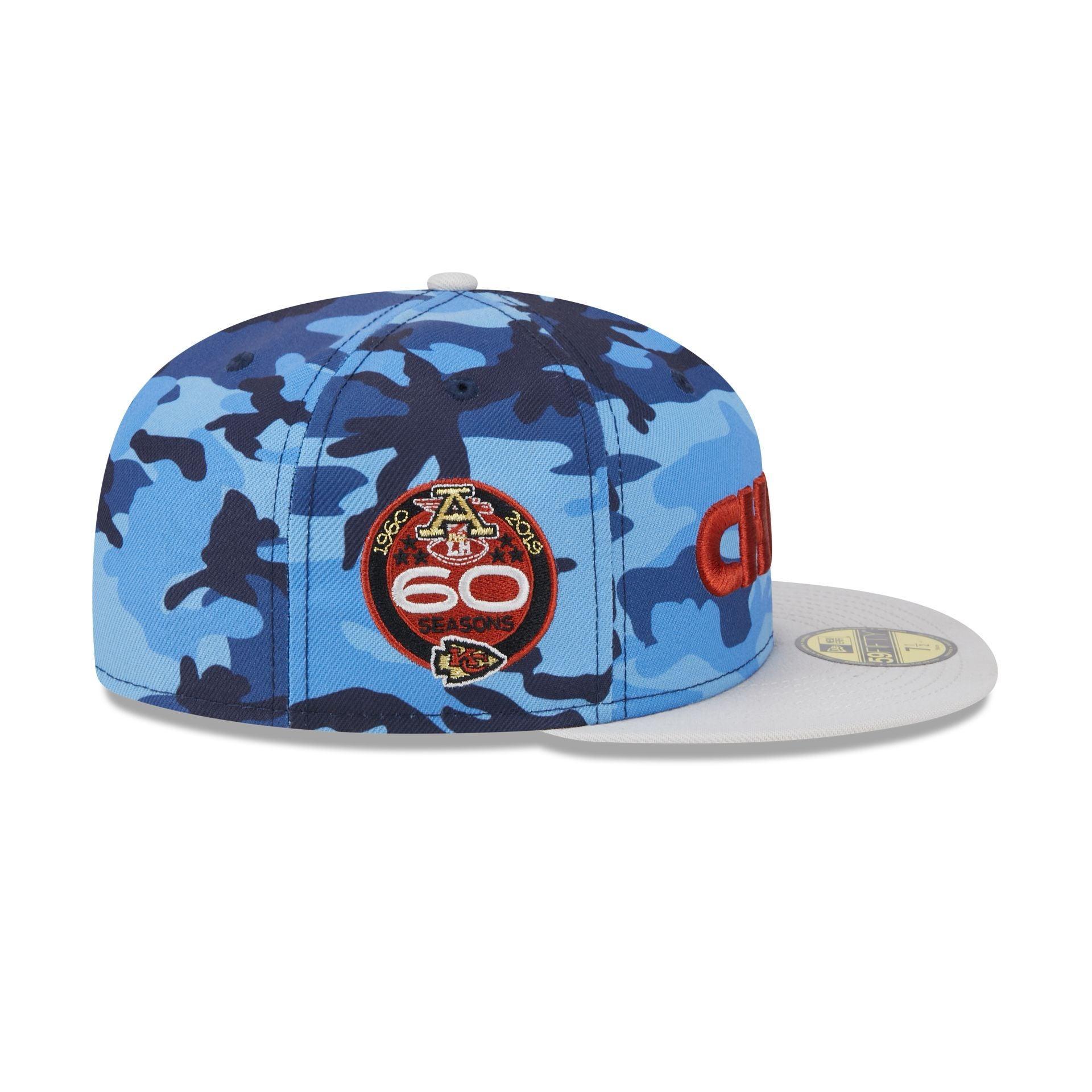 Kansas City Chiefs Blue Camo 59FIFTY Fitted Hat Male Product Image