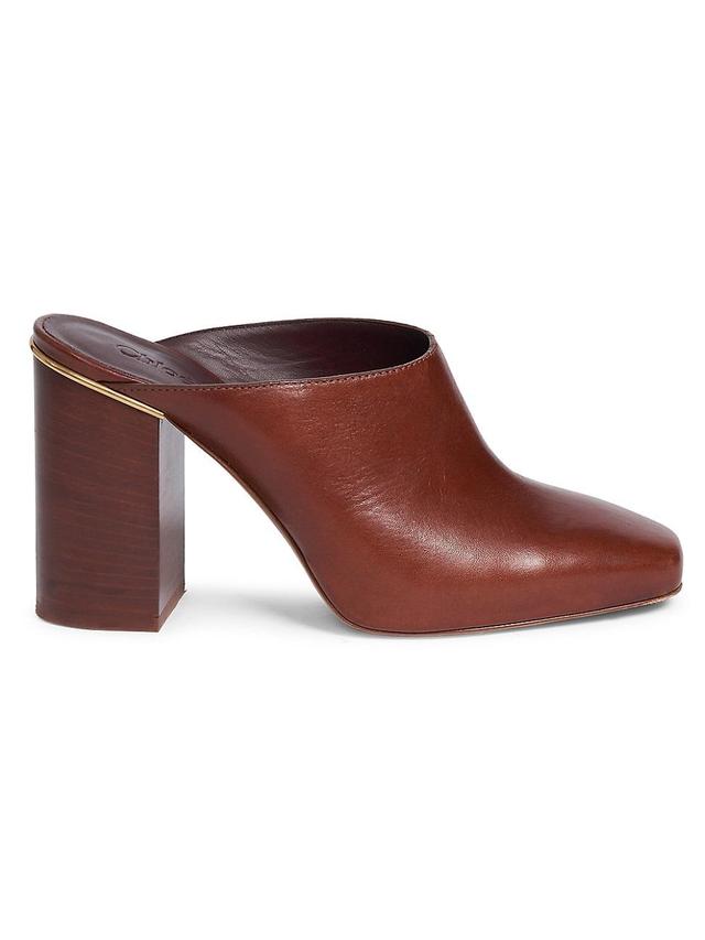 Womens Ambre 105MM Leather Mules Product Image