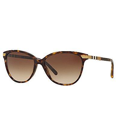 Burberry Heritage Color Block Square Check Cat Eye Sunglasses Product Image