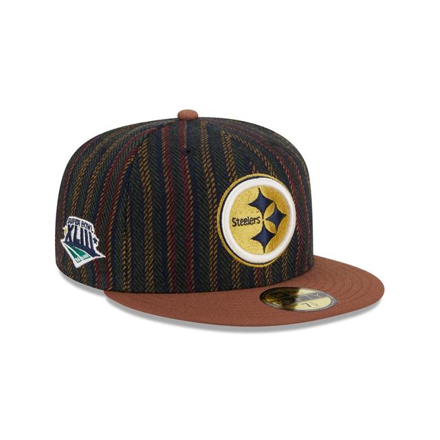 Pittsburgh Steelers Vintage Herringbone 59FIFTY Fitted Hat Male Product Image