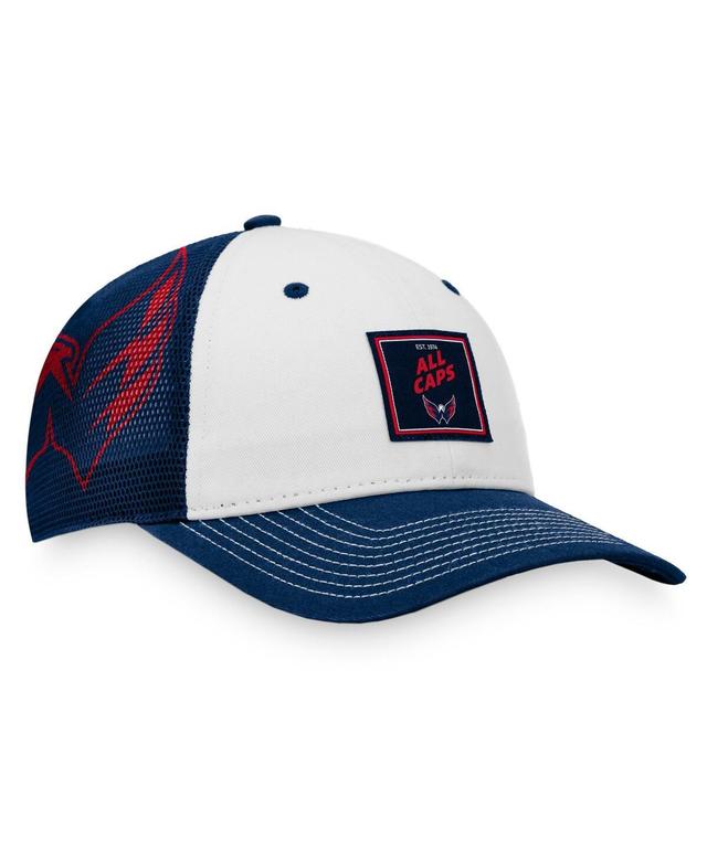 Mens Fanatics Branded /White Washington Capitals Block Party Snapback Hat, Blue Product Image