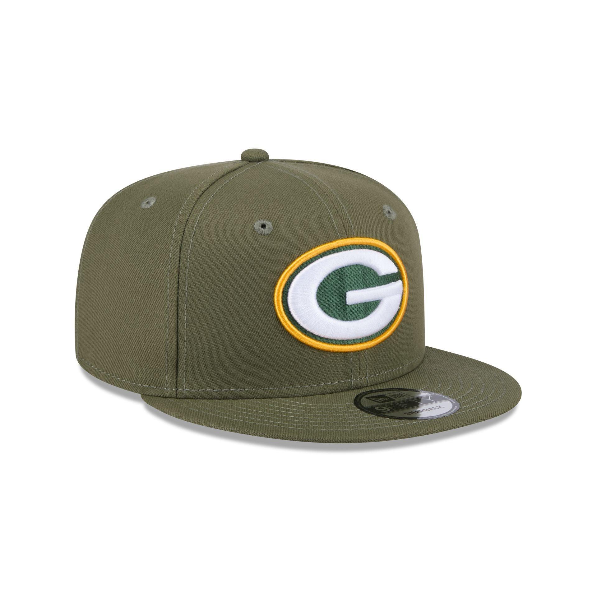 Green Bay Packers Olive 9FIFTY Snapback Hat Male Product Image