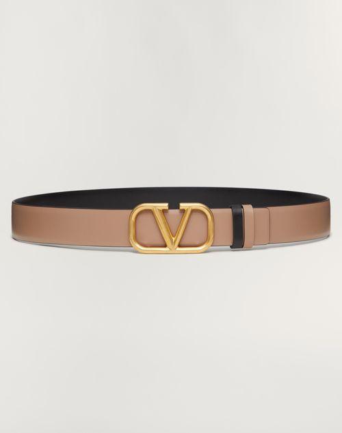 REVERSIBLE VLOGO SIGNATURE BELT IN GLOSSY CALFSKIN 30 MM Product Image